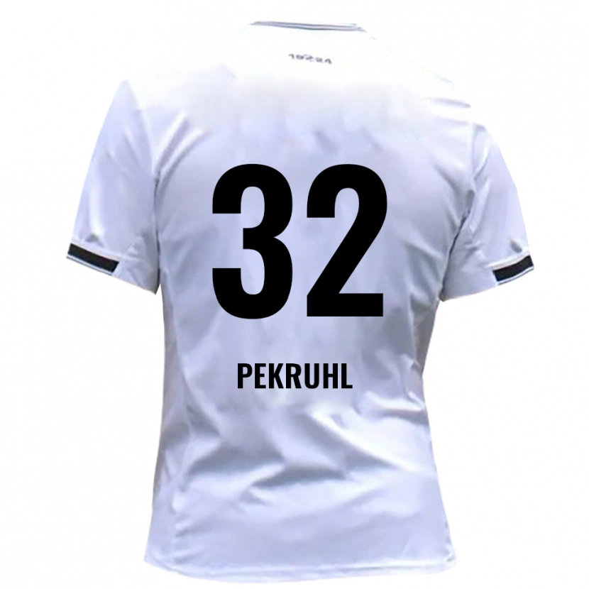 Danxen Homem Camisola Fabian Pekruhl #32 Branco Vermelho Principal 2025/26 Camisa Brasil