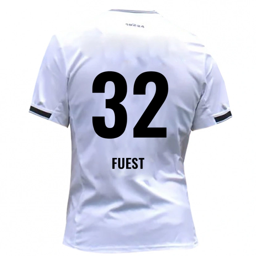 Danxen Homem Camisola Julian Fuest #32 Branco Vermelho Principal 2025/26 Camisa Brasil