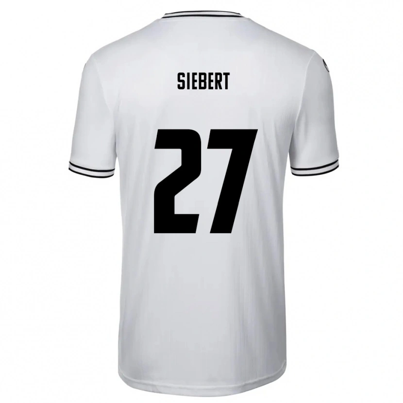 Danxen Homem Camisola Marcel Siebert #27 Branco Preto Principal 2025/26 Camisa Brasil