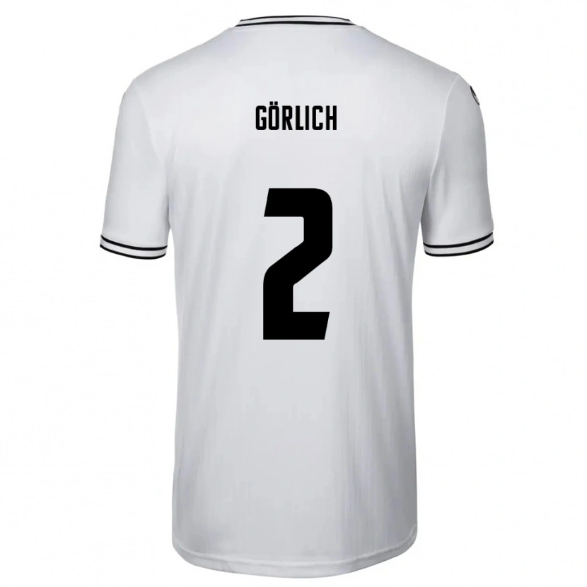 Danxen Homem Camisola Luis Görlich #2 Branco Preto Principal 2025/26 Camisa Brasil