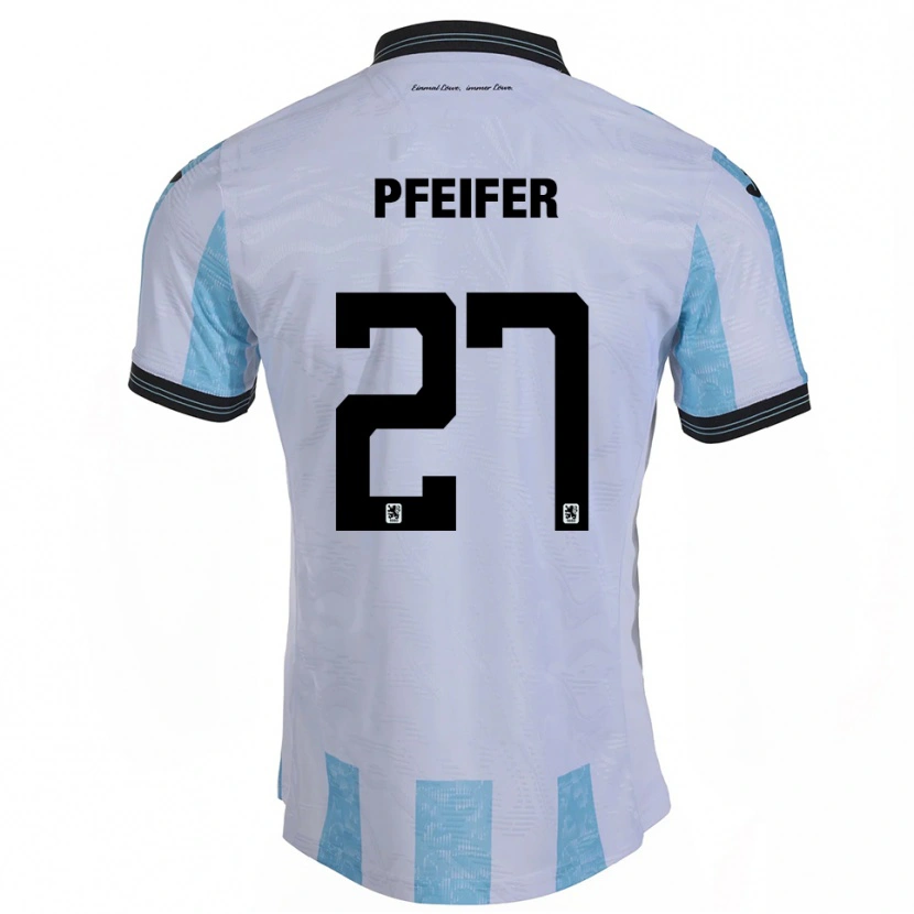 Danxen Homem Camisola Manuel Pfeifer #27 Branco Azul Celeste Principal 2025/26 Camisa Brasil