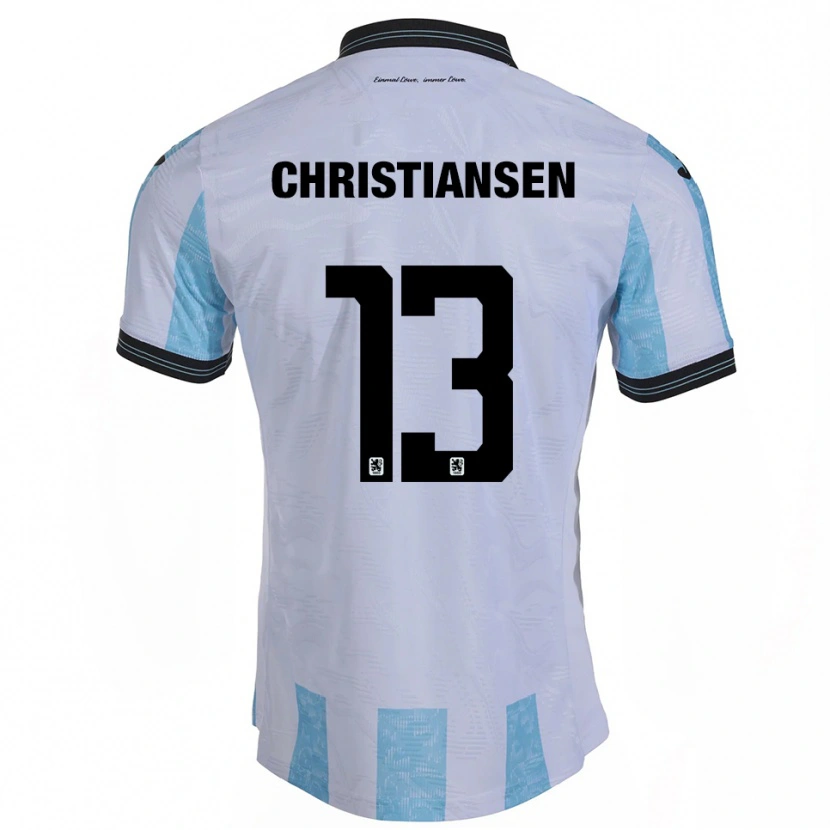 Danxen Homem Camisola Max Christiansen #13 Branco Azul Celeste Principal 2025/26 Camisa Brasil