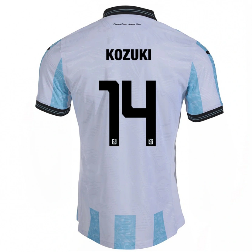 Danxen Homem Camisola Soichiro Kozuki #14 Branco Azul Celeste Principal 2025/26 Camisa Brasil