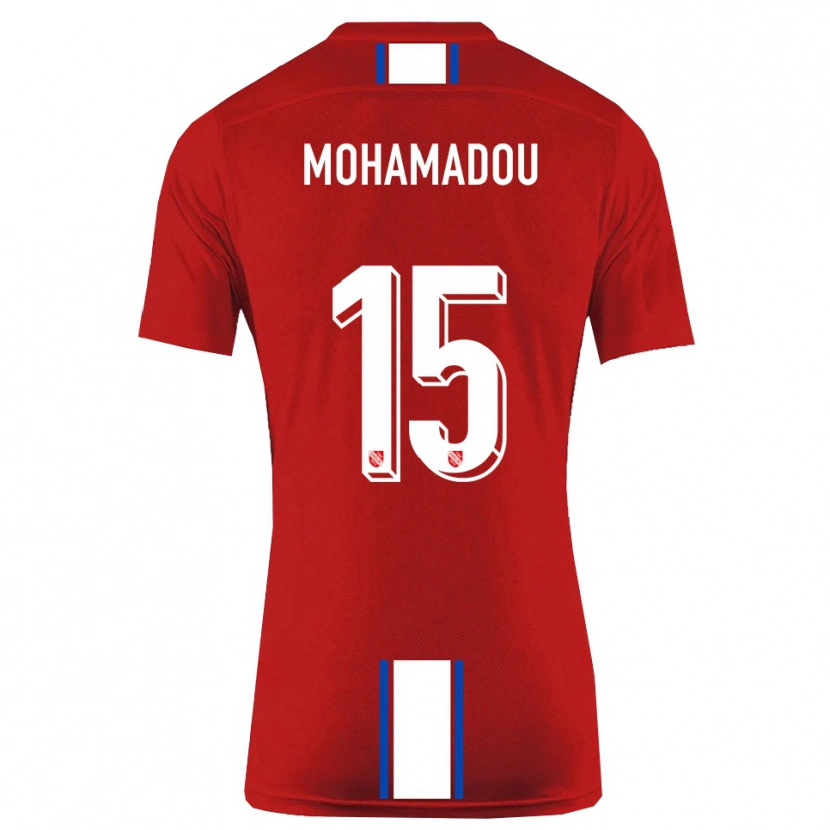 Danxen Homem Camisola Akram-Dine Mohamadou #15 Vermelho Branco Principal 2025/26 Camisa Brasil