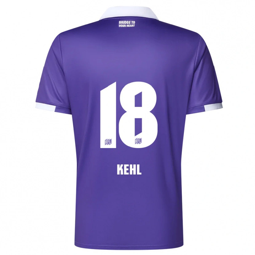 Danxen Homem Camisola Lars Kehl #18 Roxo Branco Principal 2025/26 Camisa Brasil