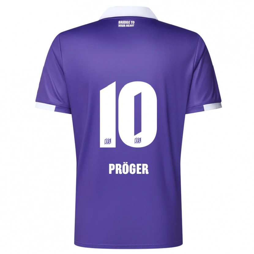 Danxen Homem Camisola Kai Pröger #10 Roxo Branco Principal 2025/26 Camisa Brasil