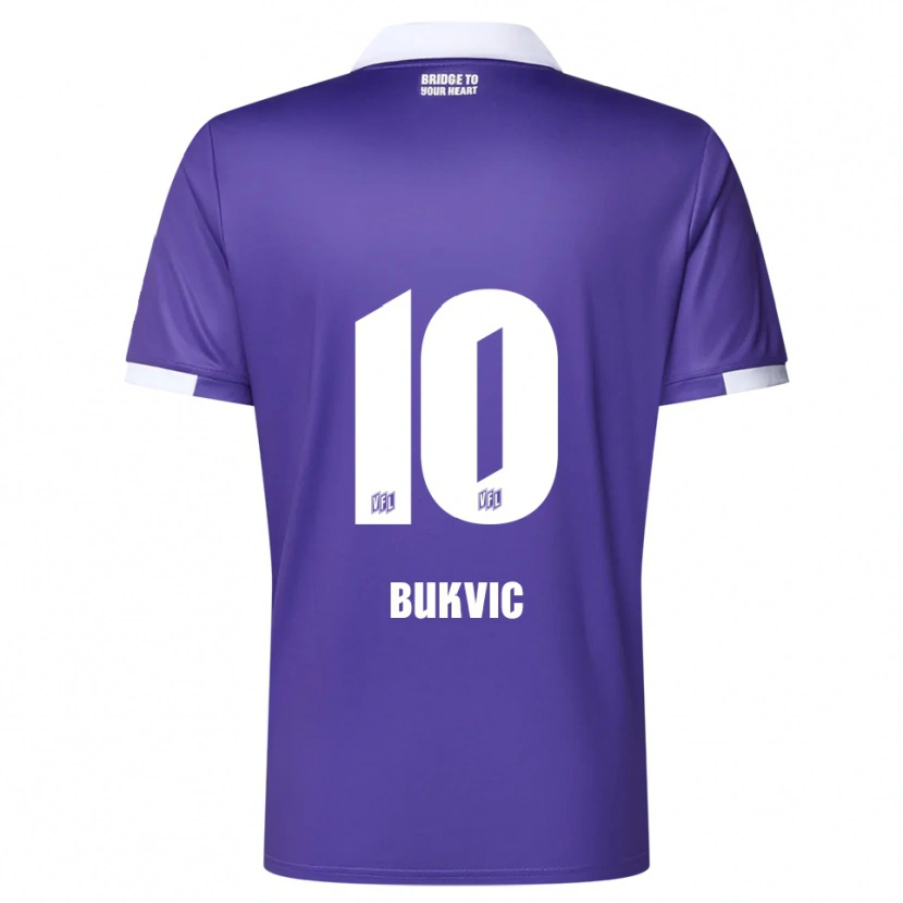 Danxen Homem Camisola Adem Bukvic #10 Roxo Branco Principal 2025/26 Camisa Brasil