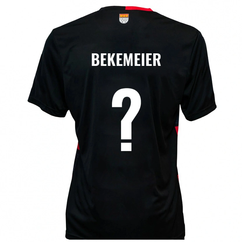 Danxen Homem Camisola Carolin Bekemeier #0 Preto Vermelho Principal 2025/26 Camisa Brasil
