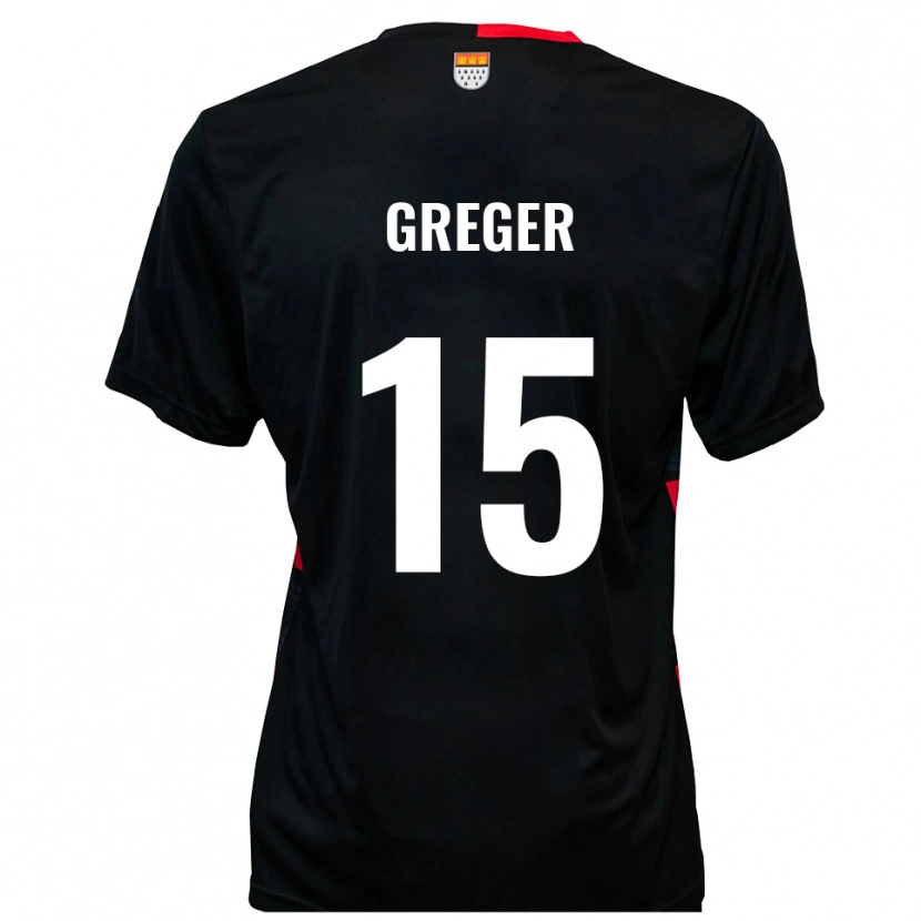 Danxen Homem Camisola Christoph Greger #15 Preto Vermelho Principal 2025/26 Camisa Brasil