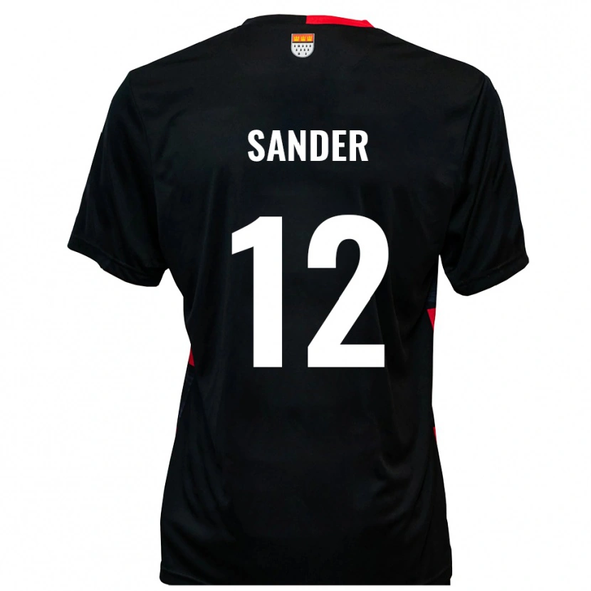 Danxen Homem Camisola Anton Sander #12 Preto Vermelho Principal 2025/26 Camisa Brasil