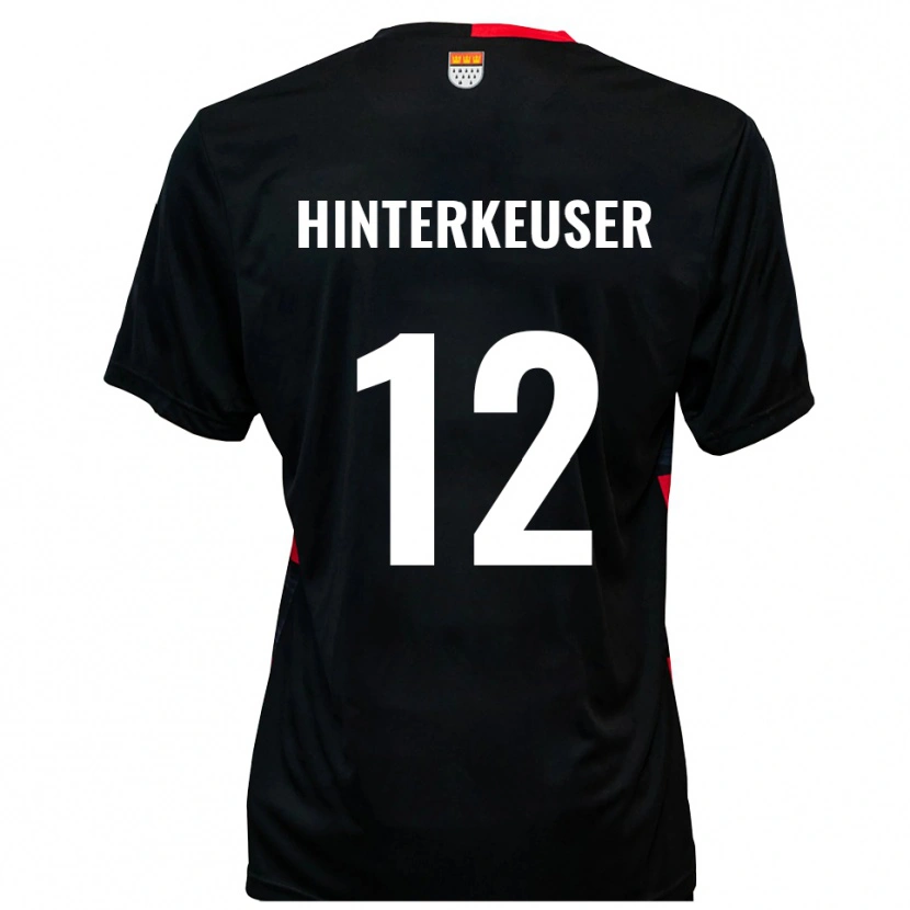 Danxen Homem Camisola Thomas Hinterkeuser #12 Preto Vermelho Principal 2025/26 Camisa Brasil