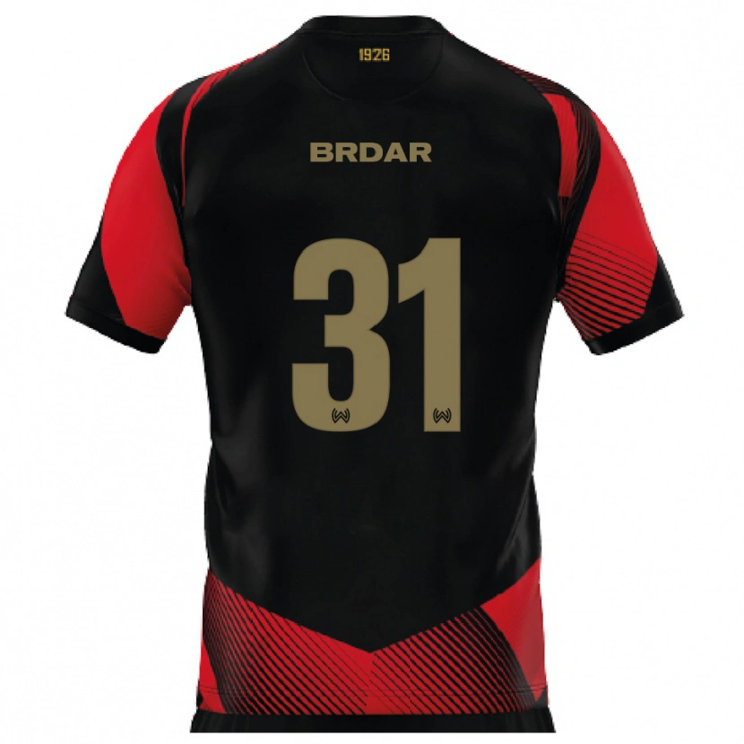 Danxen Homem Camisola Noah Brdar #31 Preto Vermelho Principal 2025/26 Camisa Brasil