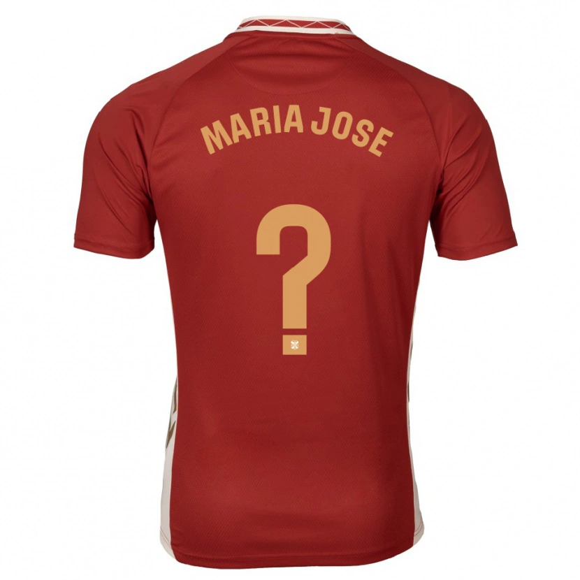 Danxen Homem Camisola María José Pérez González #0 Borgonha Dourado Alternativa 2025/26 Camisa Brasil