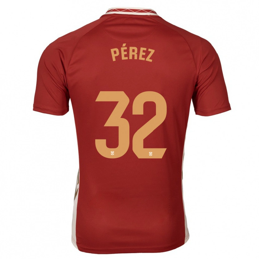 Danxen Homem Camisola Joel Pérez #32 Borgonha Dourado Alternativa 2025/26 Camisa Brasil