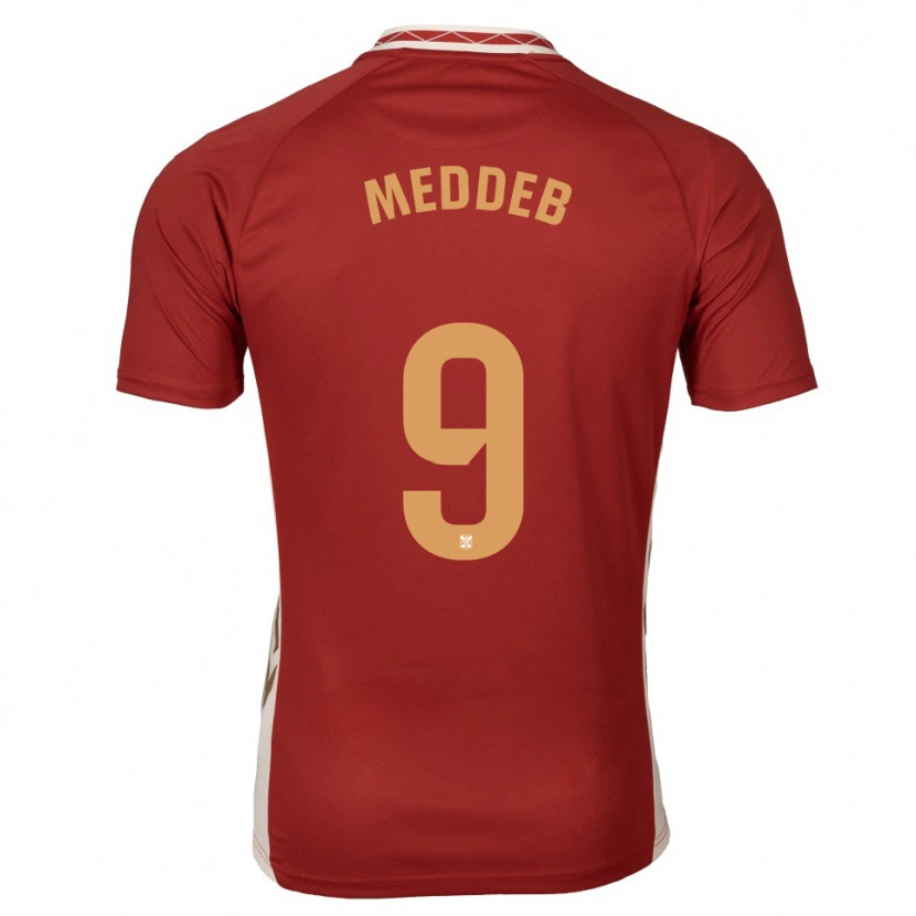 Danxen Homem Camisola Walid Meddeb #9 Borgonha Dourado Alternativa 2025/26 Camisa Brasil