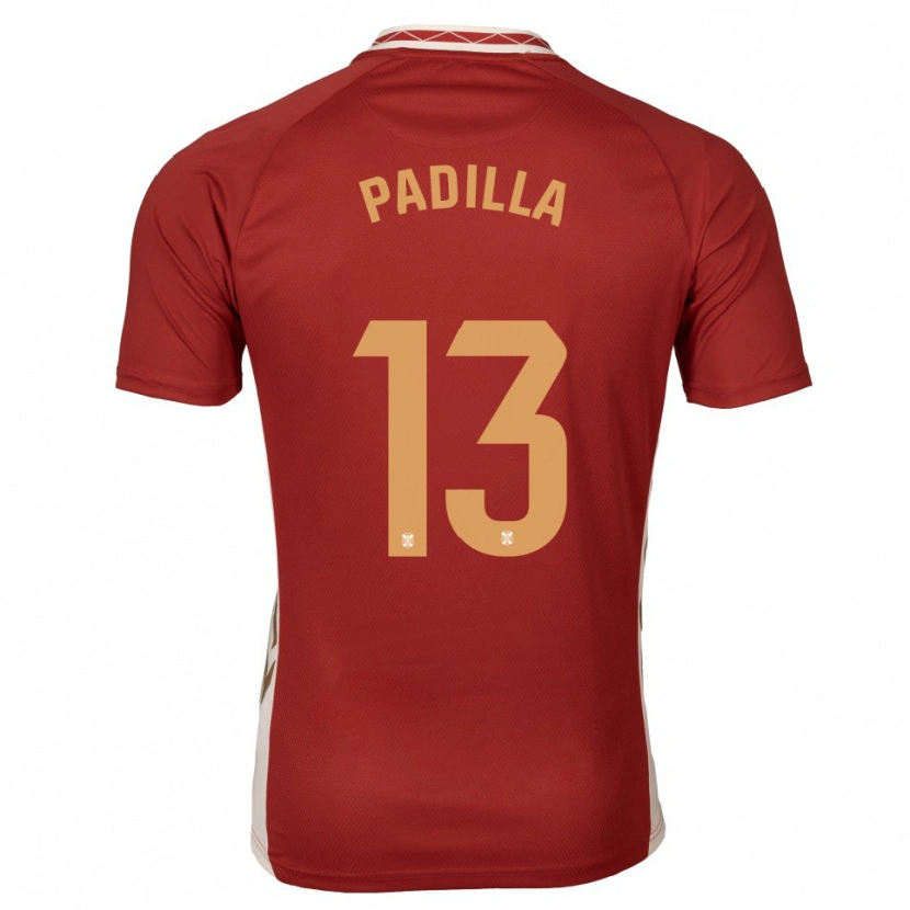 Danxen Homem Camisola Alejandro Padilla #13 Borgonha Dourado Alternativa 2025/26 Camisa Brasil