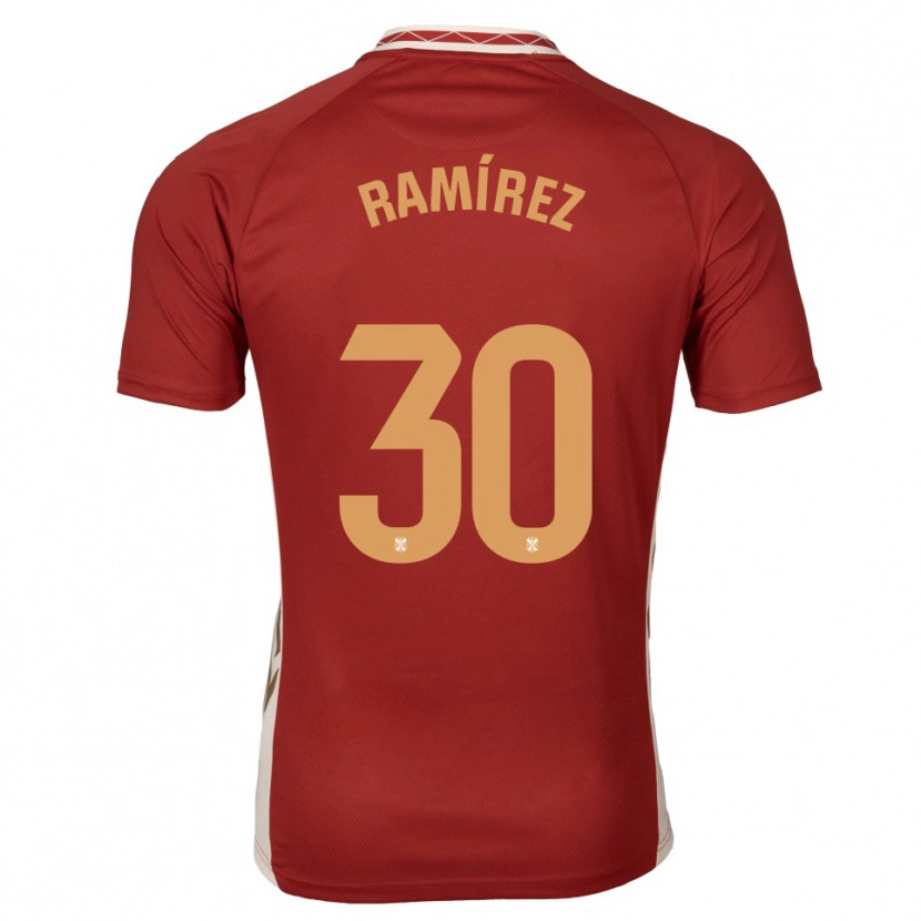 Danxen Homem Camisola Álex Ramírez #30 Borgonha Dourado Alternativa 2025/26 Camisa Brasil