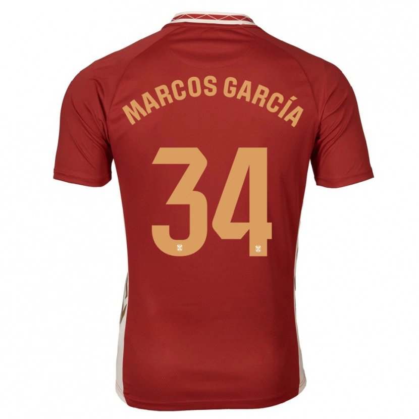 Danxen Homem Camisola Marcos García #34 Borgonha Dourado Alternativa 2025/26 Camisa Brasil