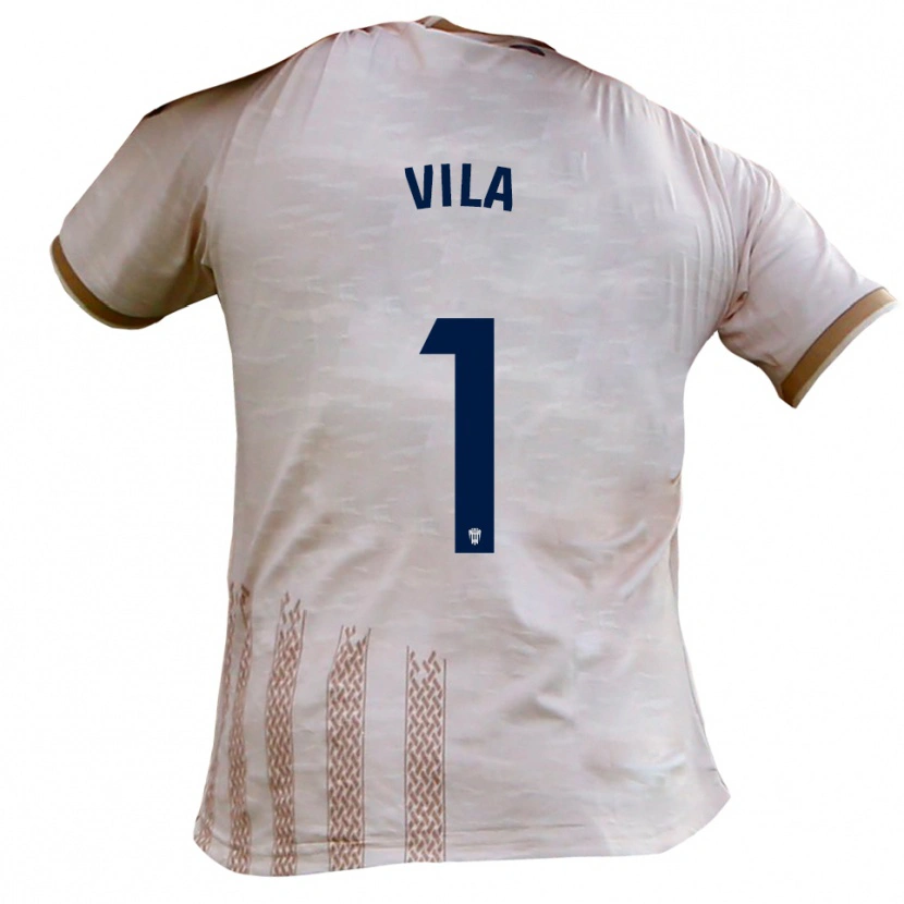 Danxen Homem Camisola Ramón Vila #1 Branco Sujo Castanho Alternativa 2025/26 Camisa Brasil