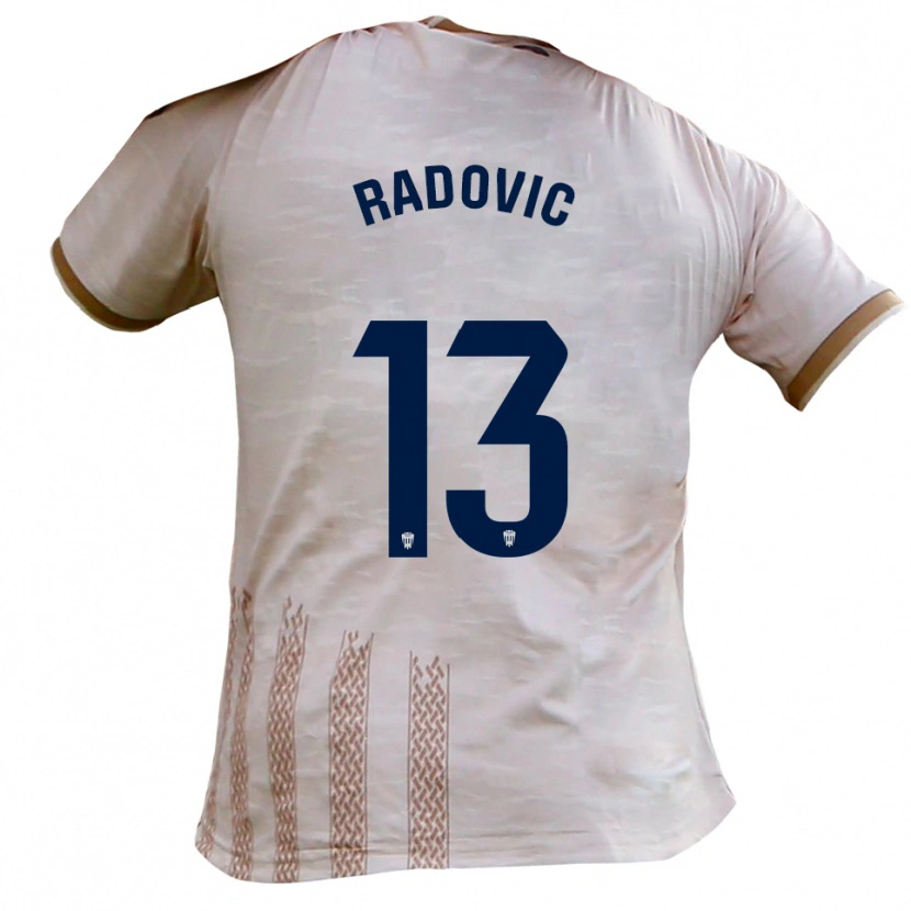 Danxen Homem Camisola Danilo Radovic #13 Branco Sujo Castanho Alternativa 2025/26 Camisa Brasil