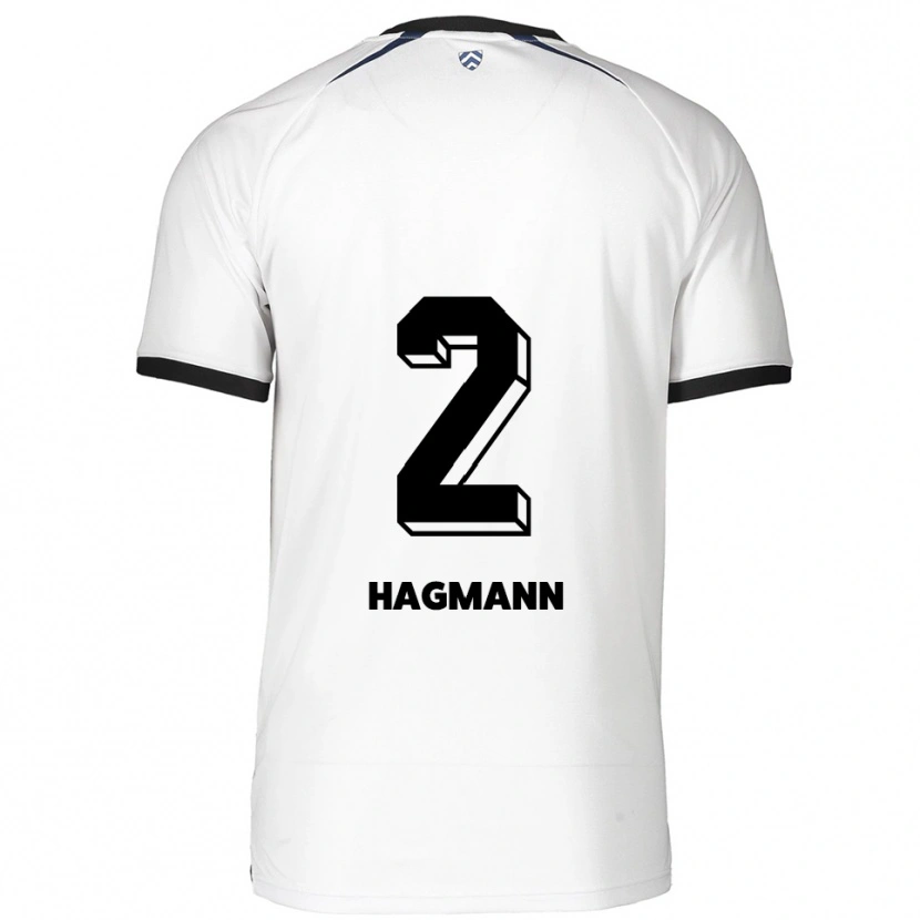 Danxen Homem Camisola Felix Hagmann #2 Branco Preto Alternativa 2025/26 Camisa Brasil