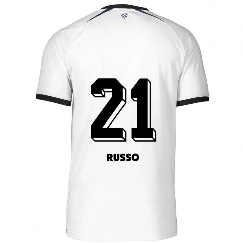 Danxen Homem Camisola Stefano Russo #21 Branco Preto Alternativa 2025/26 Camisa Brasil