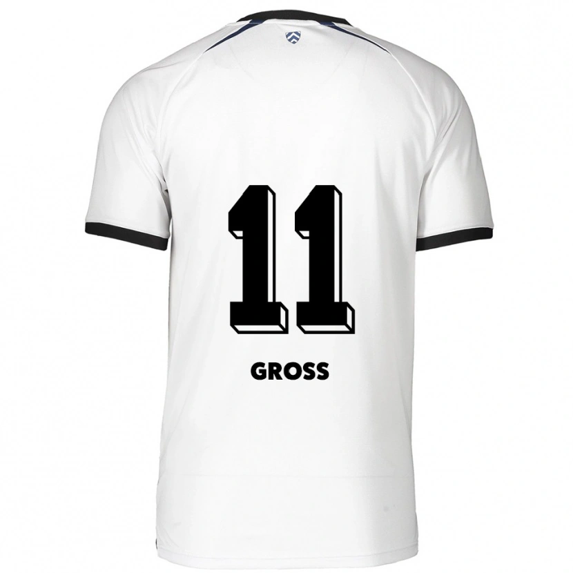 Danxen Homem Camisola Danny Gross #11 Branco Preto Alternativa 2025/26 Camisa Brasil