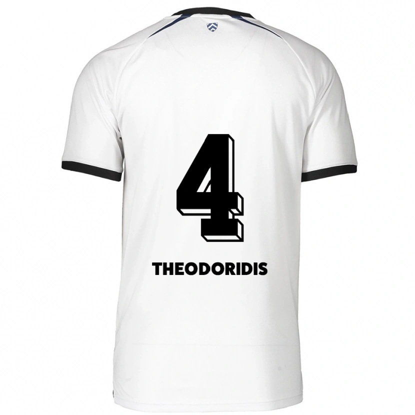 Danxen Homem Camisola Christos Theodoridis #4 Branco Preto Alternativa 2025/26 Camisa Brasil