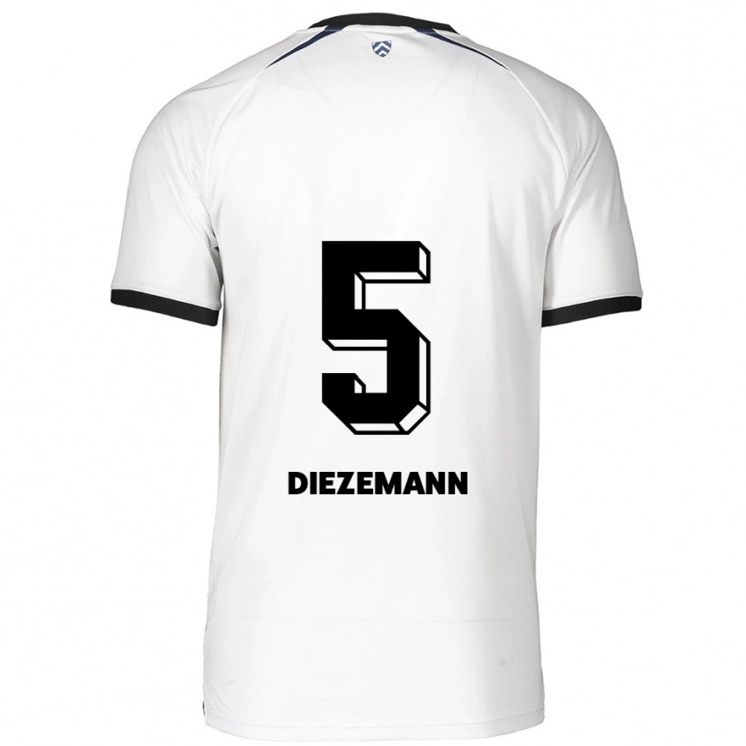 Danxen Homem Camisola Yoost Diezemann #5 Branco Preto Alternativa 2025/26 Camisa Brasil