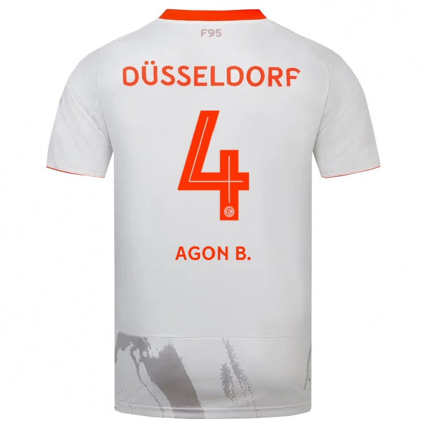 Danxen Homem Camisola Agon Bajrami #4 Branco Laranja Alternativa 2025/26 Camisa Brasil
