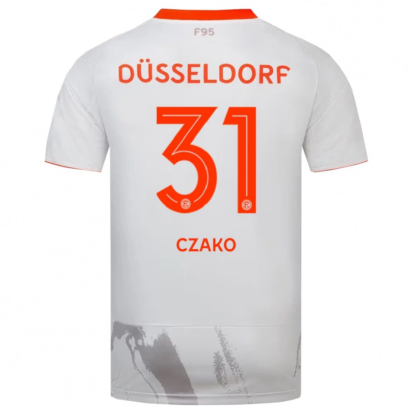 Danxen Homem Camisola Milán Czakó #31 Branco Laranja Alternativa 2025/26 Camisa Brasil
