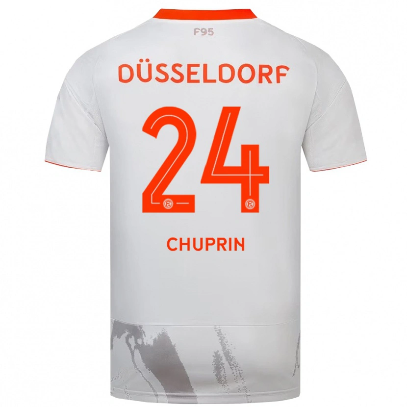 Danxen Homem Camisola Ivan Chuprin #24 Branco Laranja Alternativa 2025/26 Camisa Brasil