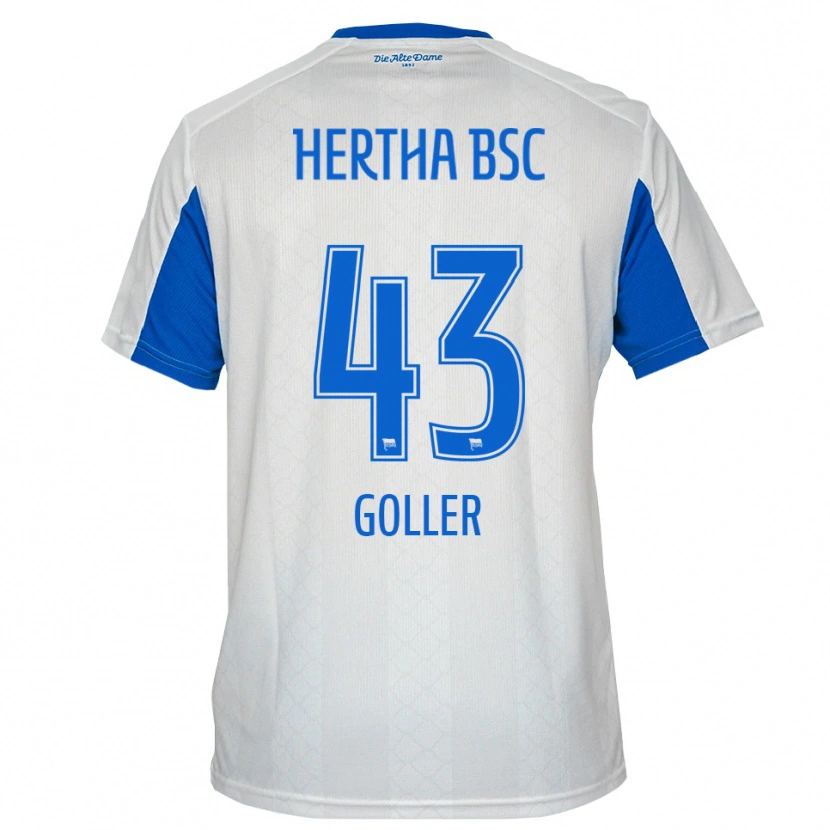 Danxen Homem Camisola Tim Goller #43 Branco Azul Alternativa 2025/26 Camisa Brasil