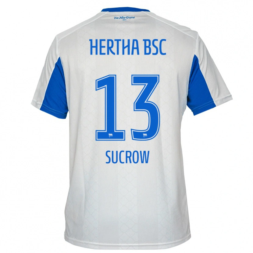 Danxen Homem Camisola Connor Sucrow #13 Branco Azul Alternativa 2025/26 Camisa Brasil