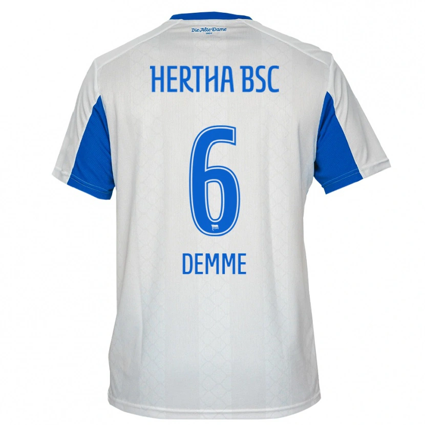 Danxen Homem Camisola Diego Demme #6 Branco Azul Alternativa 2025/26 Camisa Brasil