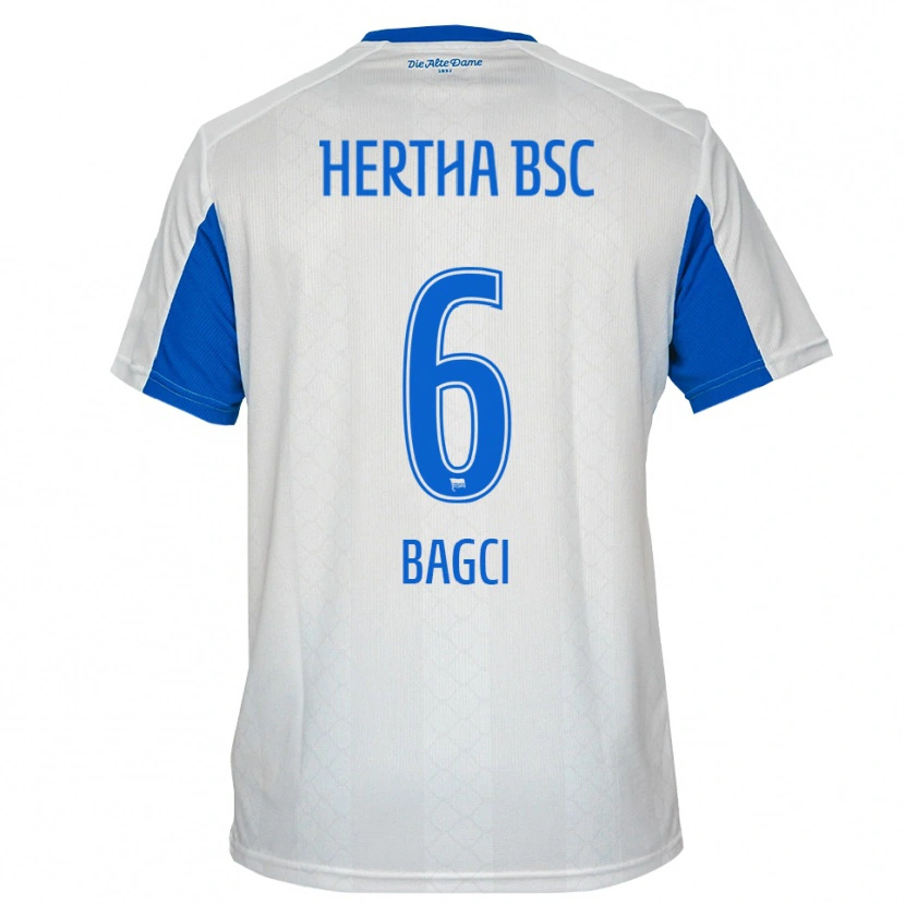 Danxen Homem Camisola Elyas Bagci #6 Branco Azul Alternativa 2025/26 Camisa Brasil