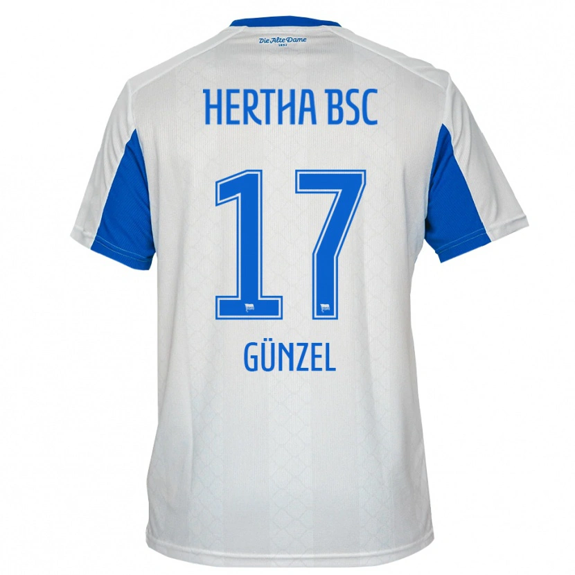 Danxen Homem Camisola Maximilian Günzel #17 Branco Azul Alternativa 2025/26 Camisa Brasil