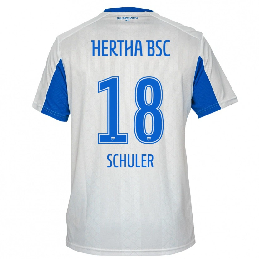 Danxen Homem Camisola Luca Schuler #18 Branco Azul Alternativa 2025/26 Camisa Brasil