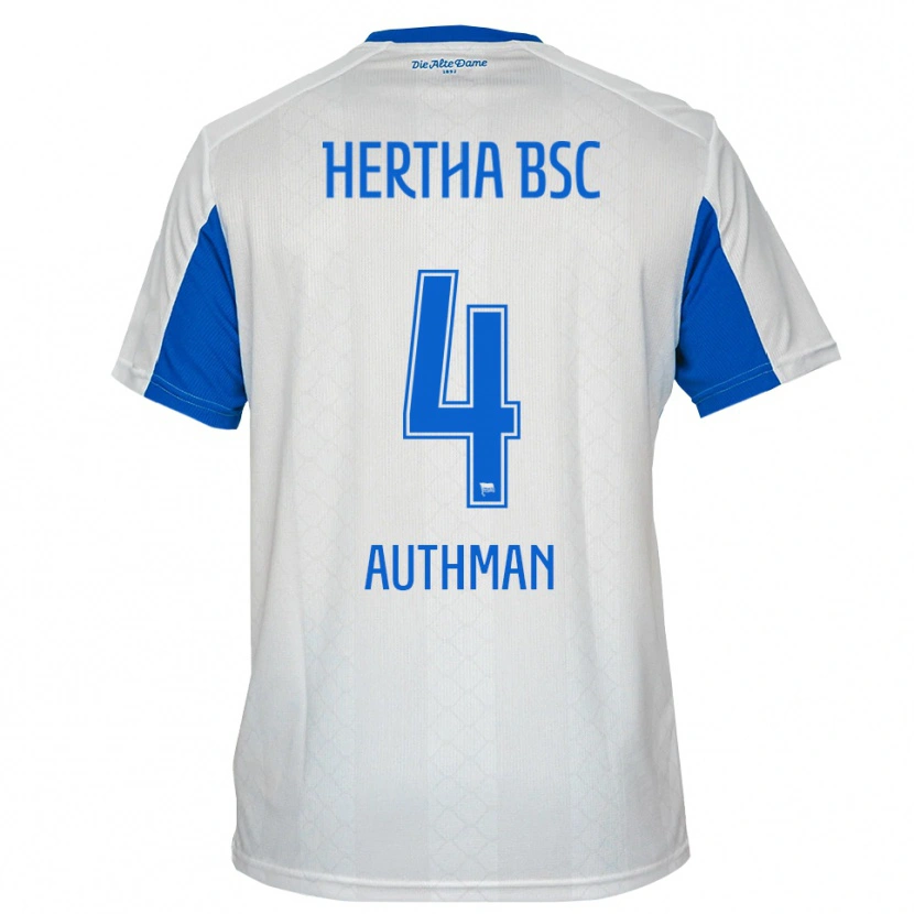 Danxen Homem Camisola Efe Authman #4 Branco Azul Alternativa 2025/26 Camisa Brasil