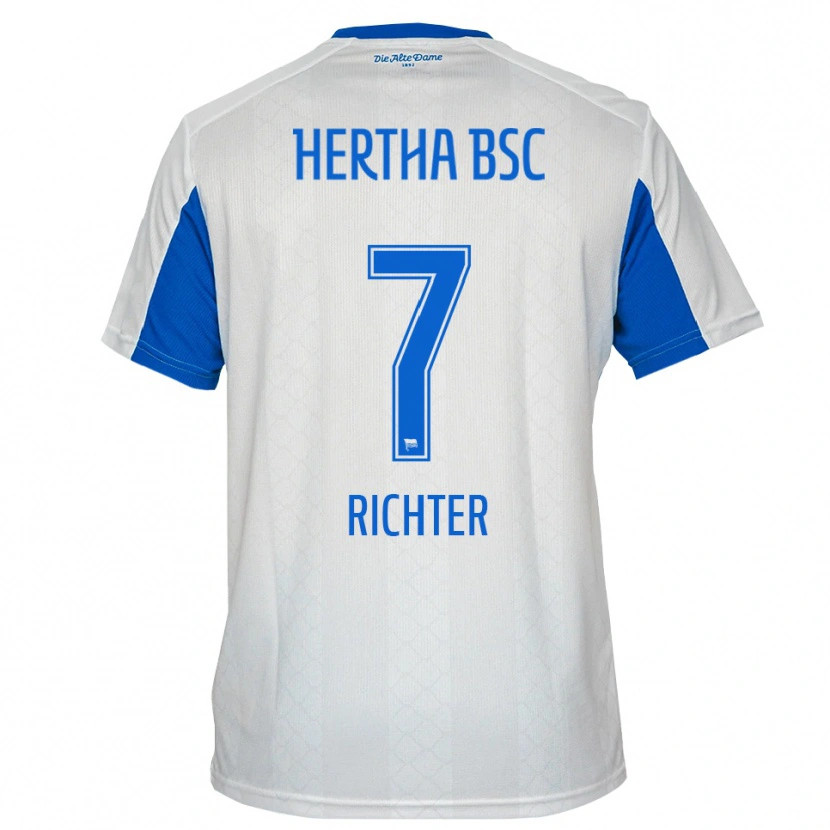 Danxen Homem Camisola Joel Richter #7 Branco Azul Alternativa 2025/26 Camisa Brasil