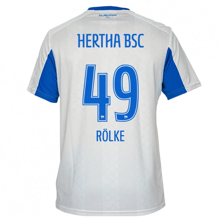 Danxen Homem Camisola Oliver Rölke #49 Branco Azul Alternativa 2025/26 Camisa Brasil