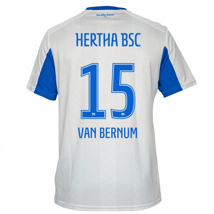Danxen Homem Camisola Ben Van Bernum #15 Branco Azul Alternativa 2025/26 Camisa Brasil