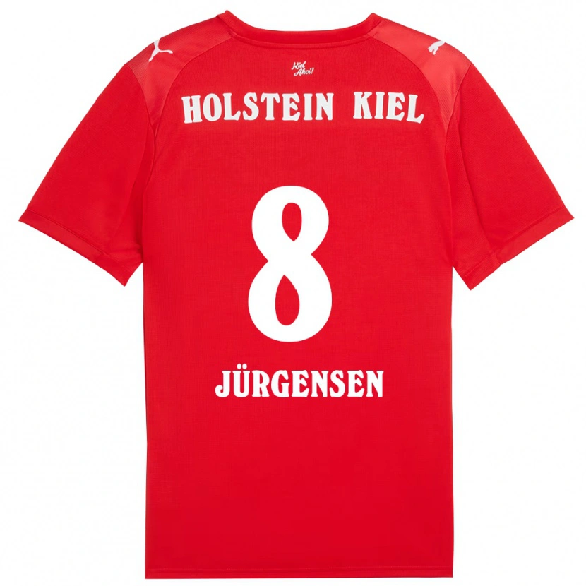 Danxen Homem Camisola Ronja Jürgensen #8 Vermelho Azul Alternativa 2025/26 Camisa Brasil