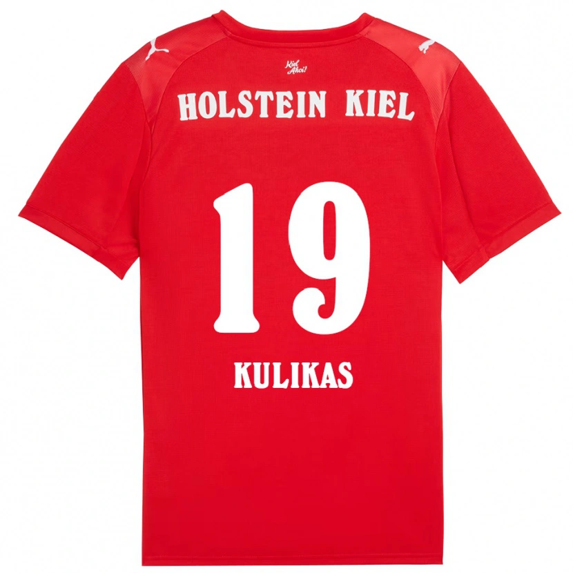 Danxen Homem Camisola Laurynas Kulikas #19 Vermelho Azul Alternativa 2025/26 Camisa Brasil