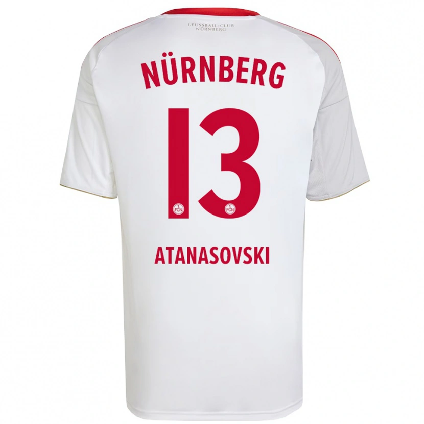 Danxen Homem Camisola Adrian Atanasovski #13 Branco Vermelho Alternativa 2025/26 Camisa Brasil