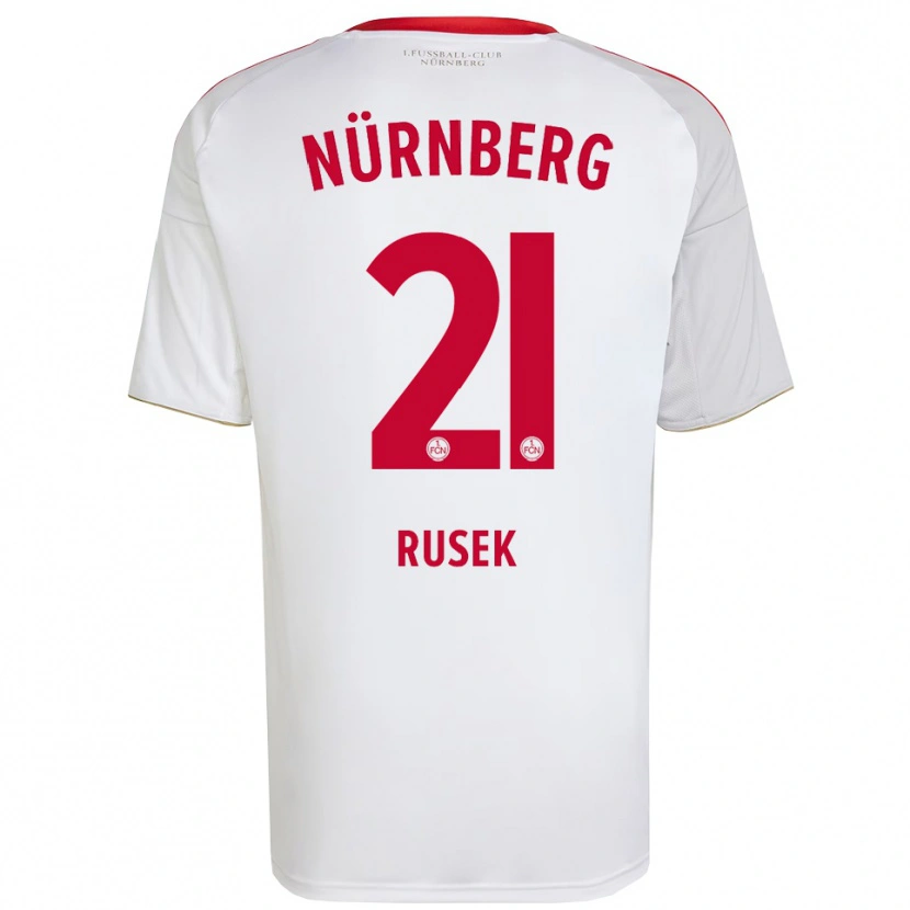 Danxen Homem Camisola Larissa Rusek #21 Branco Vermelho Alternativa 2025/26 Camisa Brasil