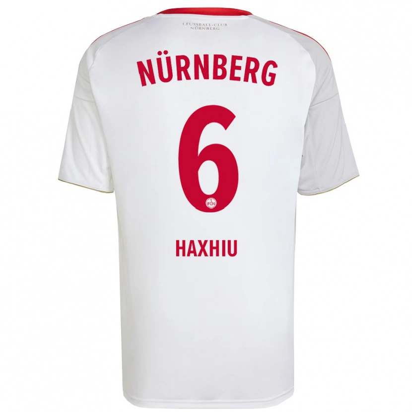 Danxen Homem Camisola Lion Haxhiu #6 Branco Vermelho Alternativa 2025/26 Camisa Brasil