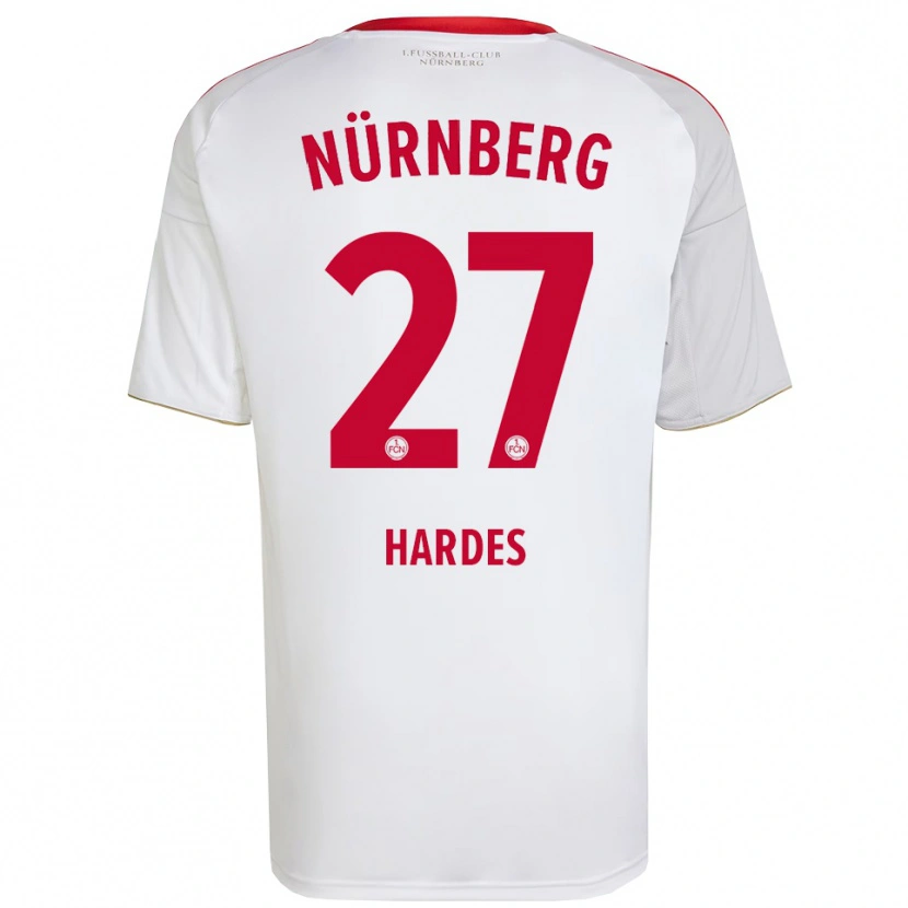 Danxen Homem Camisola Aaron Hardes #27 Branco Vermelho Alternativa 2025/26 Camisa Brasil