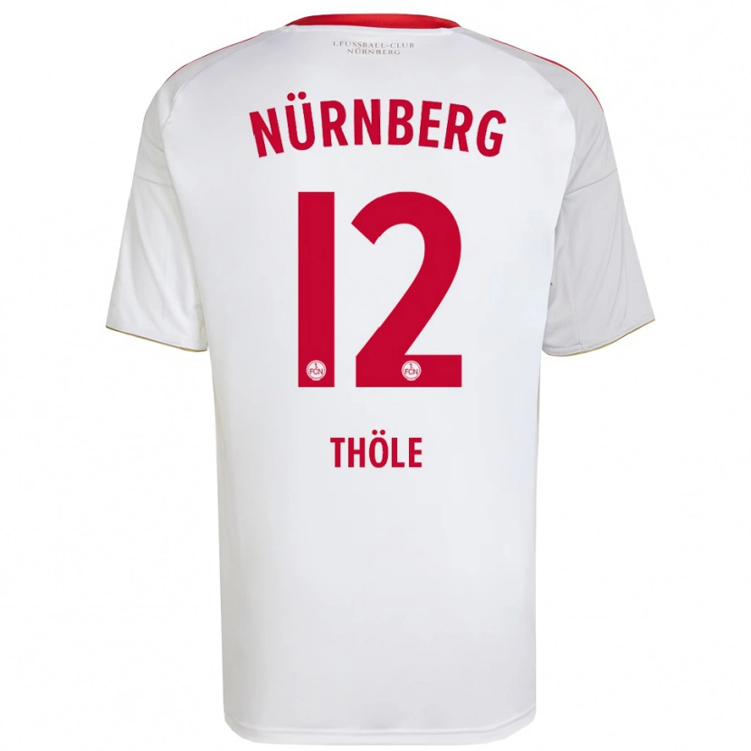 Danxen Homem Camisola Amelie Thöle #12 Branco Vermelho Alternativa 2025/26 Camisa Brasil