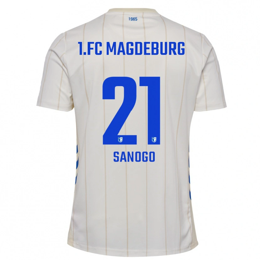 Danxen Homem Camisola Malick Sanogo #21 Branco Azul Alternativa 2025/26 Camisa Brasil